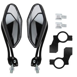 Joyzan Bike Mirrors for Handlebars, Rotated 360 Degrees Universal Adjustable Rearview Rotatable Safe Bicycle Bar End HD Wide Angle Rear View Scratch Resistant Glass Lens Cycling Road Mountain Ebike