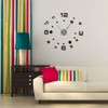 3D DIY Digital Wall Clock Kit with Adhesive Sticker Scale