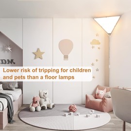 haultop Corner Light, Plug in Overhead Light with Switch, Corner Lights for Living Room, Bedroom, Modern Wall Lamp, E26 Socket, Bulb not Include (2 Pack)