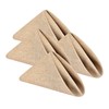Wolkemer Faux Linen Set of 4 Square Cloth Napkins with