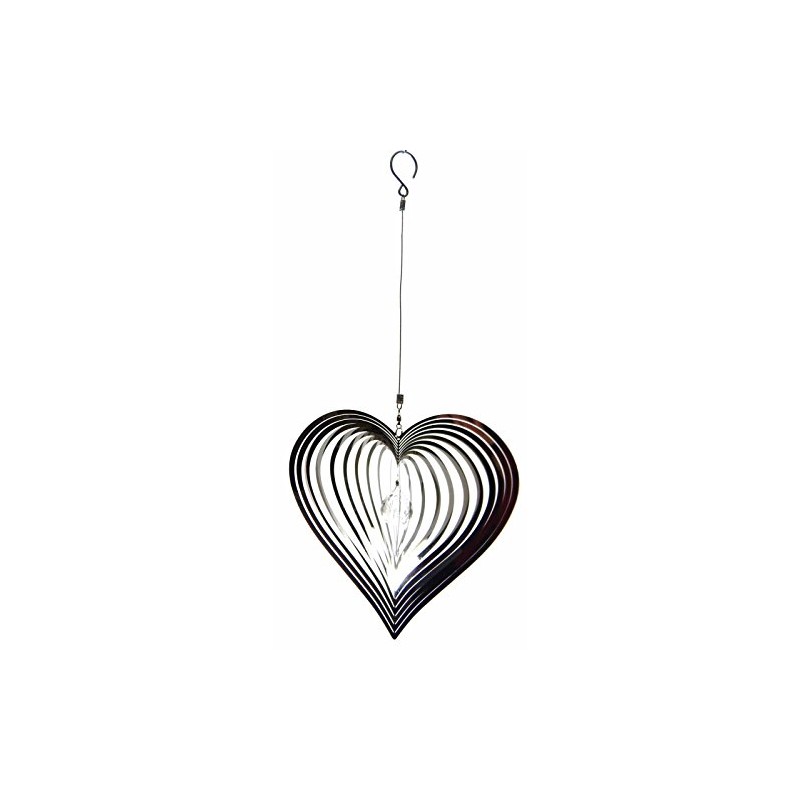 Hanging Stainless Steel Garden Wind Spinner Sun Catcher Crystal -