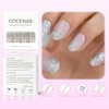 Coolnail Juego completo de uñas postizas holográficas con purpurina degradada