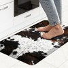 MAYHMYO Brown and White Kitchen Mat for Floor Spotted Cow