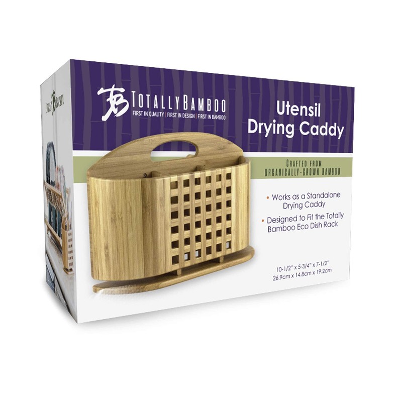 Totally Bamboo "Eco" Utensil, Flatware and Cutlery Drying Caddy for