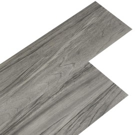 Peel and Stick Floor Tile, INMOZATA 36 Pack 54 Sq.Ft Waterproof Vinyl Flooring Wood Grain Look Floor Tiles Sticker for Bedroom, Living Room, Kitchen, RV, Office (Mist Gray)