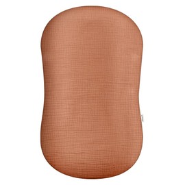 Wimist Muslin Baby Lounger Cover, Newborn Lounger Cover, Soft Cotton Breathable Lounger Pillow for Boys Girls Infant, Cover Only (Brick)