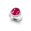 LMDPRAJAPATIS 8.25 Carat Natural Ruby 10X8 MM Oval Gemstone Sterling