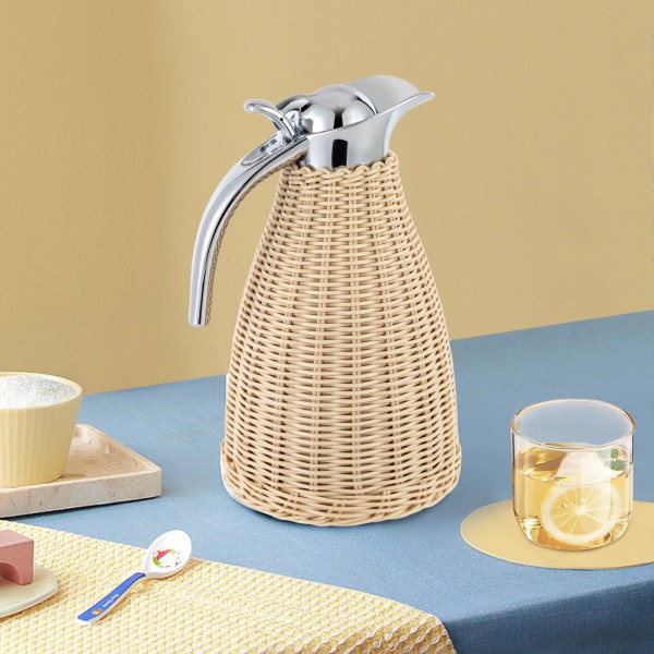 Unmarked Stainless Steel Coffee Thermal Jug, Double Walled Vacuum Insualted