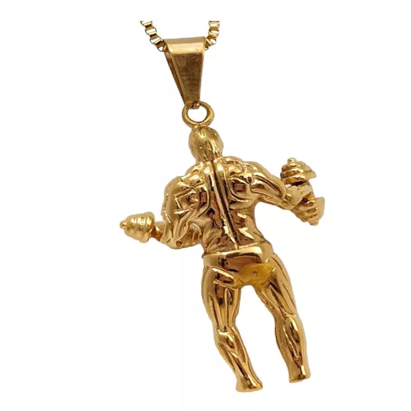 GYMS Collar Dije Fisicoculturista Hombre Pesas Gym Gimnasio Fit
