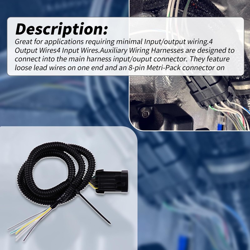 XTPTFABS 558-400 Input Output Wiring Harness/8-Pin J1A/B Input/Output Connector Compatible