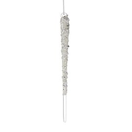 RAZ Imports 4222810 Beaded and Glittered Icicle Ornament, 7.5-inch Height