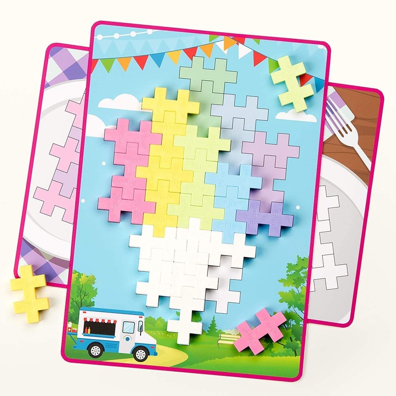 Ingenious Construction Toy, Big Picture Puzzle Pastel, Template Puzzle, Building
