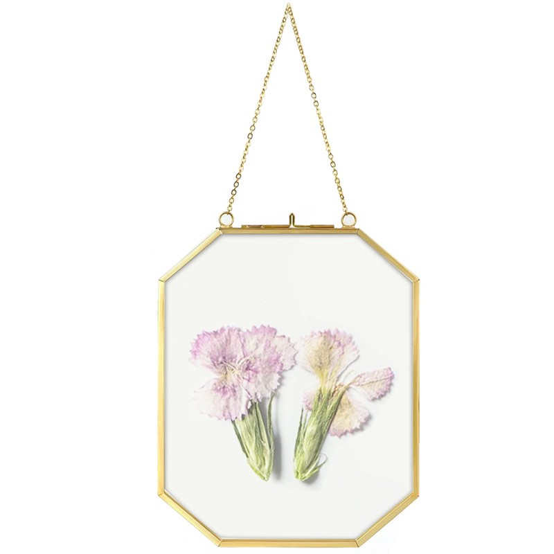 Mini Brass Wall Hanging Photo Frame, 4x6 Inches Glass Hanging