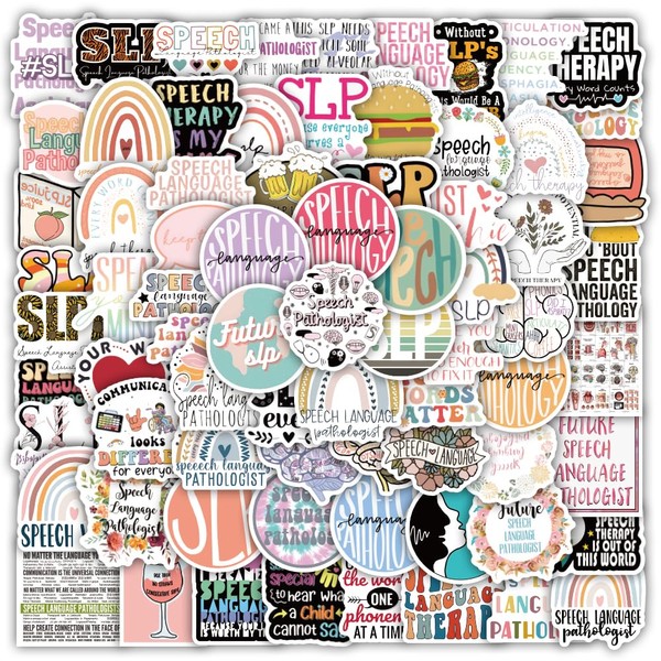 120PCS Speech Language Pathologist Stickers,SLP Sticker,Water Bottle Laptop Sticker, Speech