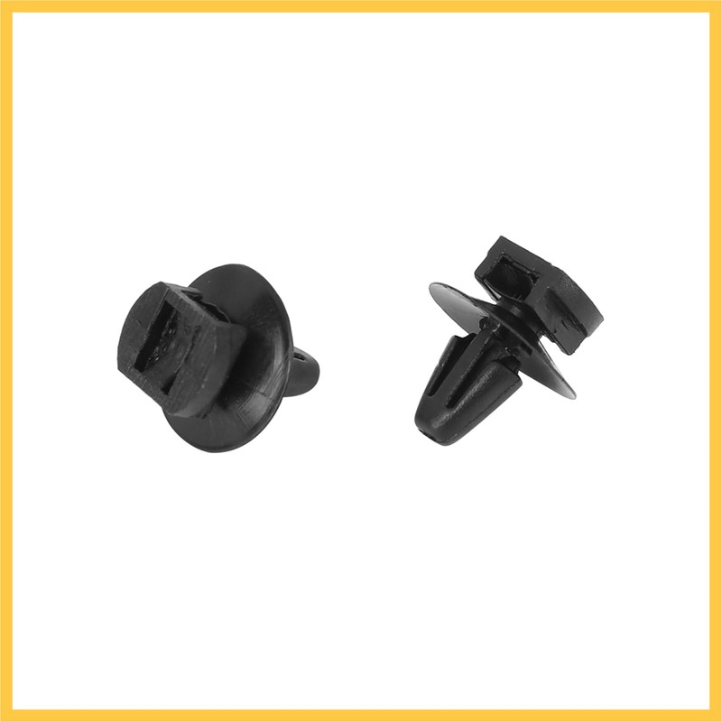 REPAIROCK 10pcs Car Clip Retainer Fastener with Cable Tie Black