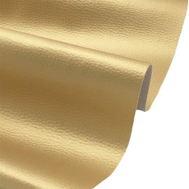 A-Express Grained Faux Leather Fabric Waterproof Heavy Duty Leatherette Vinyl Leathercloth Upholstery Textured Material - Shiny Gold Half Metre 50cm x 140cm