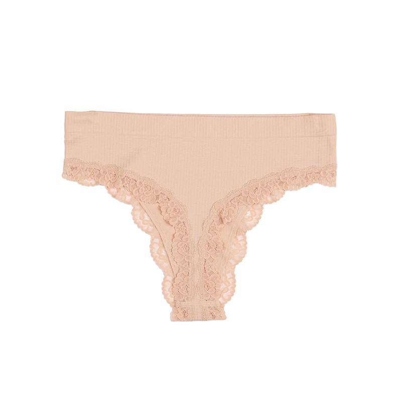 BCBGMAXAZRIA Women's 5-Pack Seamless Thong Underwear, Dusty Rose