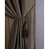 Chezmoi Collection Royale 4-Piece Jacquard Floral Window Curtain/Drape Set with