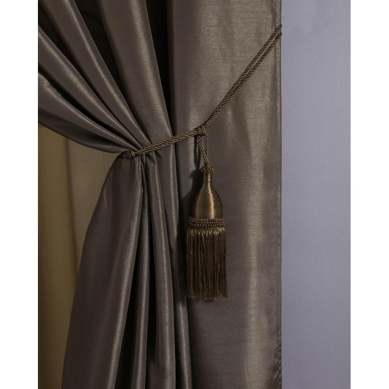 Chezmoi Collection Royale 4-Piece Jacquard Floral Window Curtain/Drape Set with