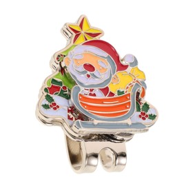 Sosoport Funny Golf Hat Clip with Magnetic Design Durable Zinc Alloy Golf Ball Marker Christmas Theme Secure Fit for Caps and Hats