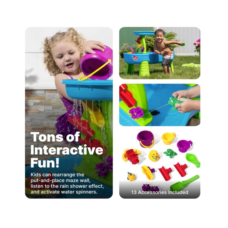 Step2 Rain Showers Splash Pond Toddler Water Table For Toddlers