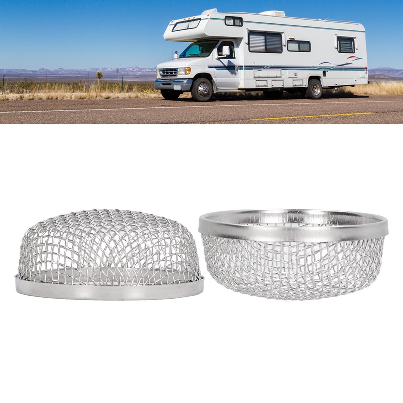 2Pcs RV Water Heater Vent Cover Stainless Steel 2.8in Flying