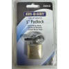 Em-D-Kay Keyed Padlock Solid Brass 1" Body Hardened Shackle NEW