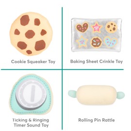 Baby GUND My First Baking Plush Playset with Sounds, Rattle, Squeaks and Crinkles, Ultra Soft Plush Sensory Toy for Babies and Newborns