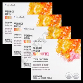 Dr. Check Two-Four Day Active Multivitamin 1000mg x 120 tablets x 4 boxes, 8-month supply / 닥터체크 투퍼데이 액티브 멀티비타민 1000mg x 120정 x 4박스 8개월분