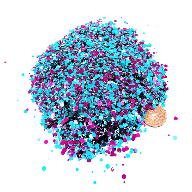 Cotton Candy Mixed Glitter, Pink and Blue Solvent Resistant Glitter