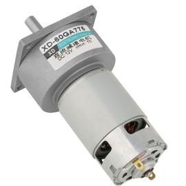 DC12V / 24V 35W Mini DC Gear Motor Metal Speed Adjustable Large Torque Motor CW / CCW XD-60GA775 (12V, 10RPM)