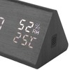 Wooden Digital Alarm Clocks LED Display Temperature Humidity Alarm Clocks