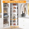 Lvrunben 7 Tier Rotating Shoe Rack, 360 Spinning Lazy Susan