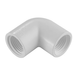 Lesso America 408 Series PVC Pipe Fitting - 90° Reducing Elbow - Schedule 40 (White) - 1-1/2"(FIPT x FIPT) / High-Flow Capacity/Plumbing, Irrigation, Pool, Spa/NSF Certified (408-015)