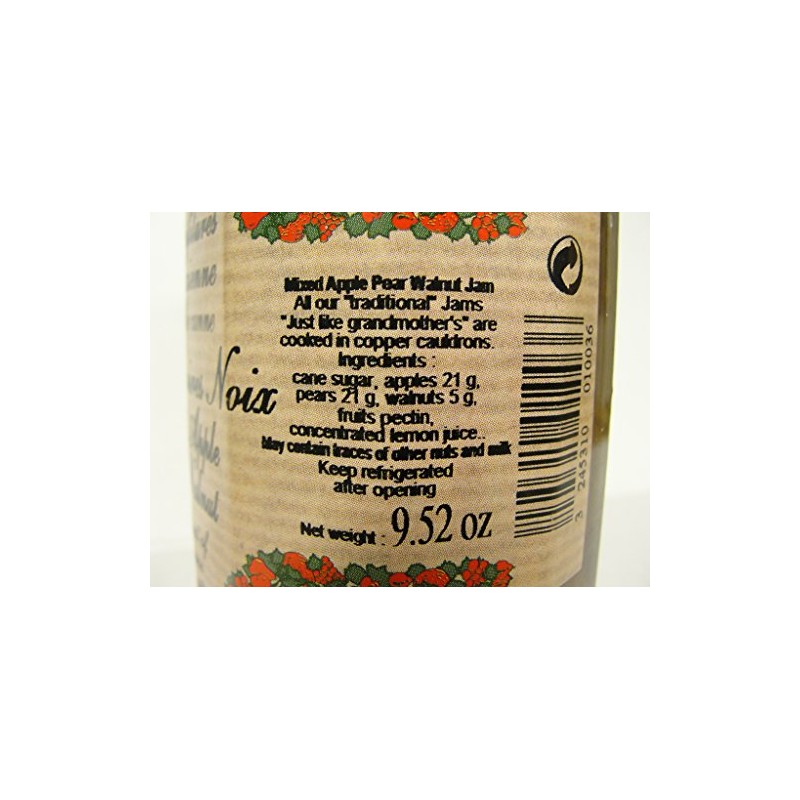 Apple Pear Walnut Jam Andresy All natural French jam pure