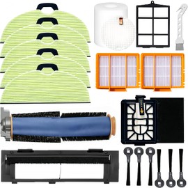 Replacement Parts Compatible with Shark AV2610WA AV2630WA RV2610WA Matrix Plus Robot Vacuum Cleaner,1 Main Brush,1 Main Brush Cover,2 Filters,5 Mop Pads,6 Side Brushes,1 Pre Filter,1 Pre-Motor Foam