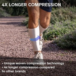 Artefit Calf Compression Sleeves for Men & Woman - Footless Socks Support Running & Sports - Leg Sleeve Brace for Shin & Calves - White S