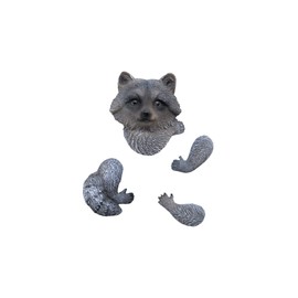 Garden Mile Tree Peeker Resin Ornaments Outdoor Decorations Garden Ornaments Housewarming Gifts Tree Decorations Easy Setup Durable Resin Painted Garden Decor (raccoon)