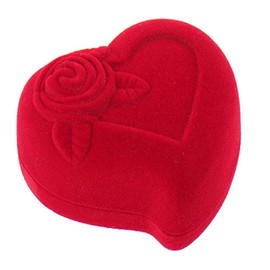 ELEDORO Heart Jewellery Case for Wedding Rings Friendship Rings Partner Rings Ring Box Gift Packaging