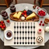 100Pcs Black Plastic Mini Ice Cream Spoons Dessert Shovels Pudding