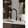 APPASO 2 Hole Kitchen Faucet, 3 Modes Matte Black Kitchen