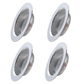 Kitchen Sink Drain Strainer Sink Stainless Steel Protectors for Kitchen Sink Stopper Dishwasher Safe Catcher Basket Cover Filter Trap Screen Large Wide Rim 11.5cm/4.5" Diameter