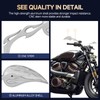 Motorcycle Mirrors for Handlebars - Chrome CNC Adjustable Motorcycle Rearview