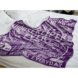 Huglanket Housekeeping Appreciation Gifts on Housekeeping Week, Housekeeper Appreciation Gifts for Housekeepers, Flannel Blanket Throws for Housekeepers & Related Hotel Staff, 50x65 Inches