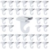 50 Pieces Metal Drop Ceiling Hooks, Right and Left White