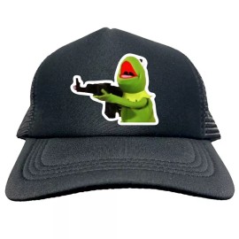 Unbranded KERMIT'S GOT A GUN FUNNY Trucker Hat Cap Foam Baseball HF0251