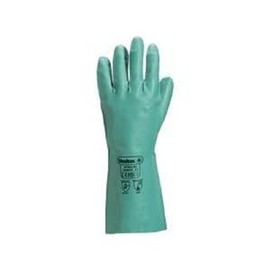 Delta Plus VE802VE Green Nitrile Work Safety Gloves With Cotton Flock Lining - Size 8.5