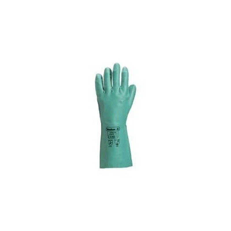 Delta Plus VE802VE Green Nitrile Work Safety Gloves With Cotton