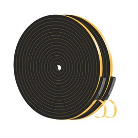 Weather Stripping Door Seal,Weather Stripping,Soundproof,Cold Insulation,High Density CR Foam Insulation Tape for Door, Front Door Frame, Windows,Sliding Door (Black, 1/4 in x 1/4 in x 33 Ft)