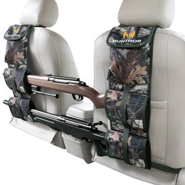 Hunthor Truck Gun Rack (A Pair), 900D Adjustable Seat Back Gun Storage, Heavy Duty Automotive Rifle Holder Hunting Accessories for Jeep, Truck, SUV, Off-Road Vehicles(Camo)